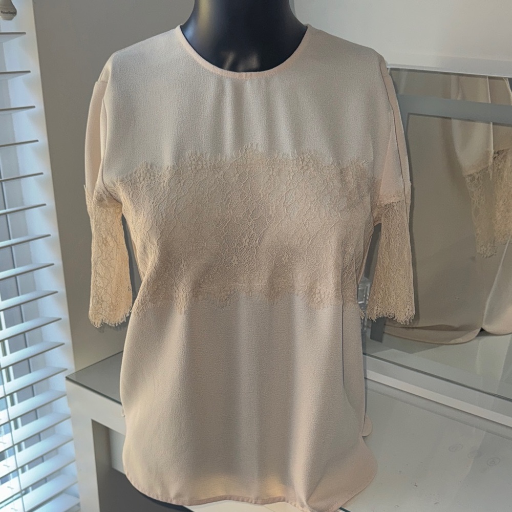 Zara Cream Lace Women's Top
